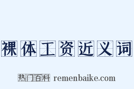 裸体工资近义词是什么意思的图片